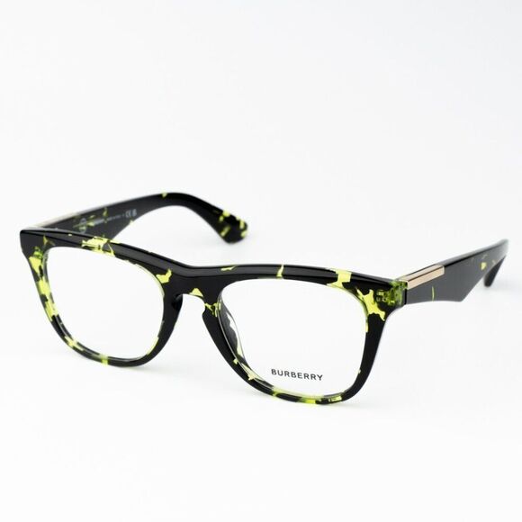 NEW Burberry BE2409 4124  Green Havana Square Unisex Eyeglasses BE 2409 - Picture 1 of 10